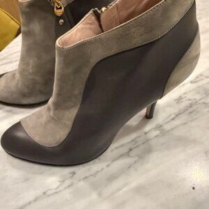 Ferragamo 2 tone suede and leather booties